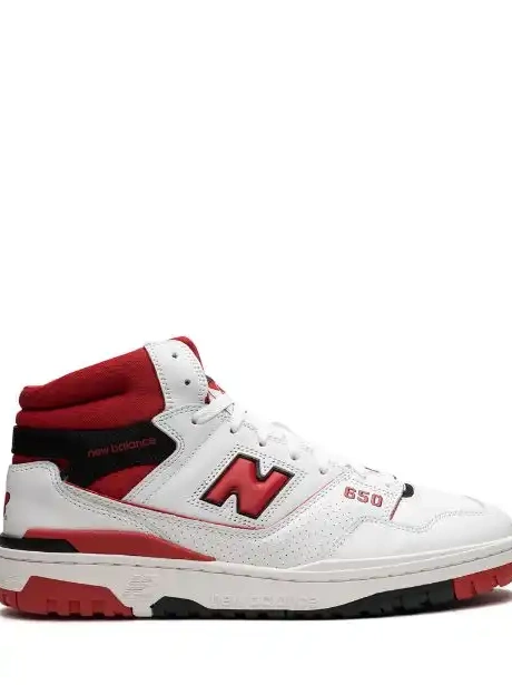 New "White sneakers  Red" Balance 650 0517
